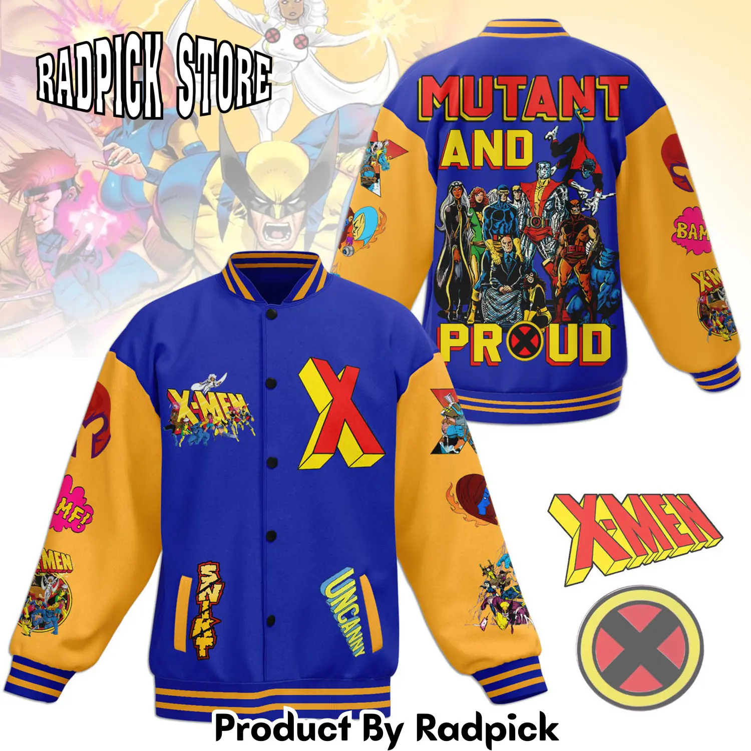 Radpick xmen new bomber baseball jacket for fan rp0016